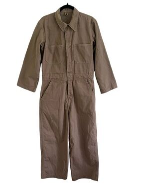 As Ever NYC Tan 100% Cotton Jumpsuit Size 4 ( Size 10 - 12)